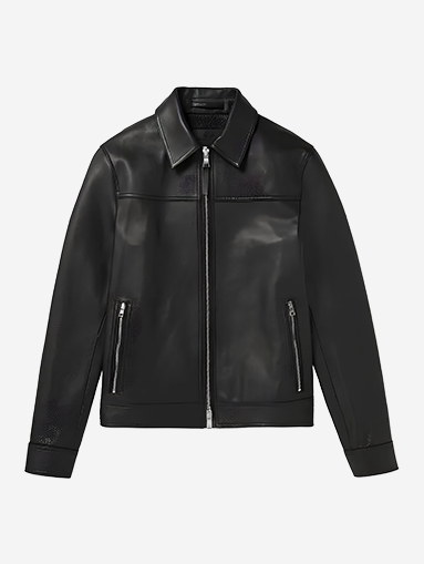 Men’s Oversized Black Leather Jacket