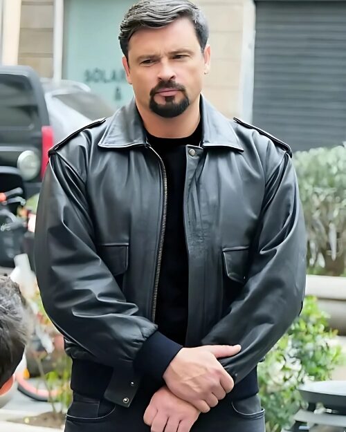 Mafia Wars Terry Black Bomber Leather Jacket