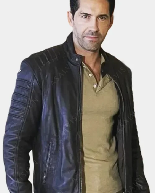 Accident Man Mike Fallon Black Leather Jacket