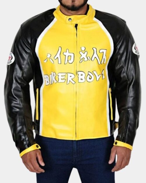 Black And Yellow Derek Luke Biker Boyz Jacket