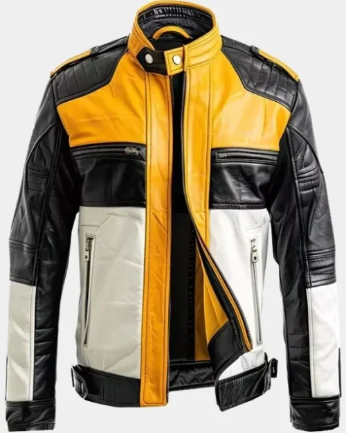 Cafe Racer Retro Leather Jacket For Men