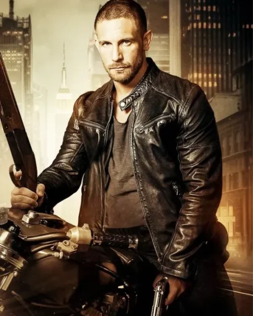 Man With No Past 2025 Adam Woodward Leather Black Jacket