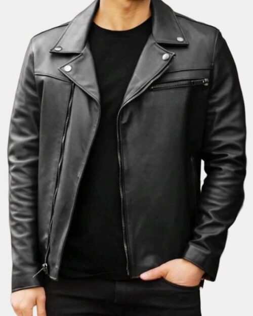 Men’s Authentic Black Motorcycle Leather Jacket