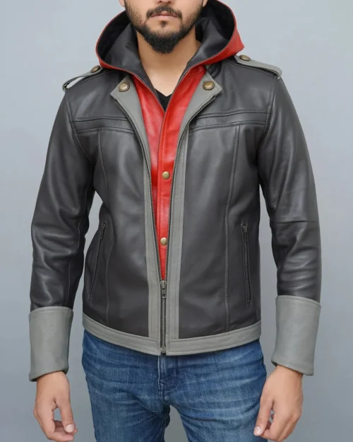Sora Kingdom Hearts 4 Hooded Leather Jacket