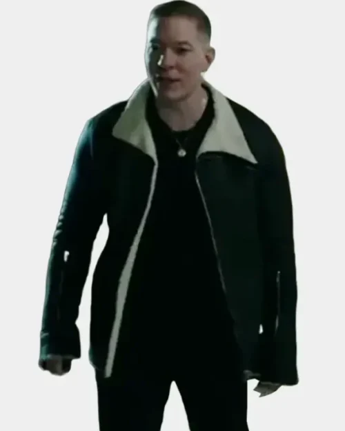 Tommy Egan Power Black Shearling Leather Jacket