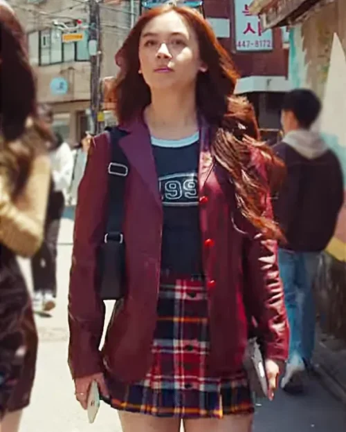 XO Kitty Season 2 Anna Cathcart Leather Blazer