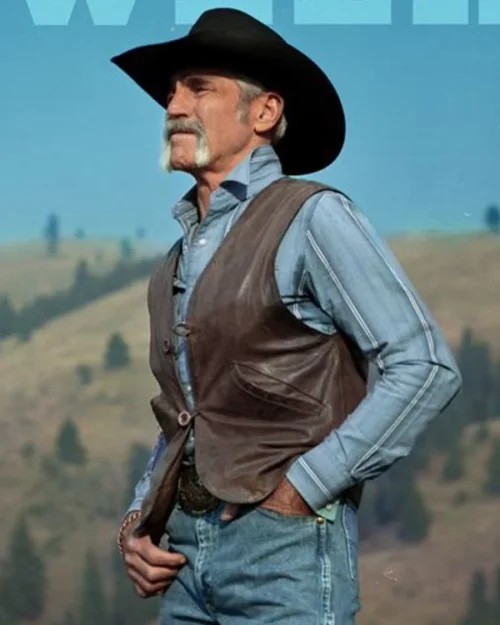 Lloyd Pierce Yellowstone Leather Brown Vest