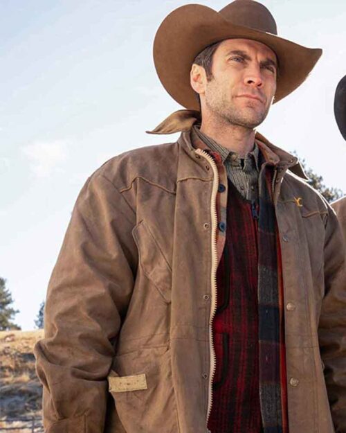 Yellowstone Jamie Dutton Leather Brown Jacket