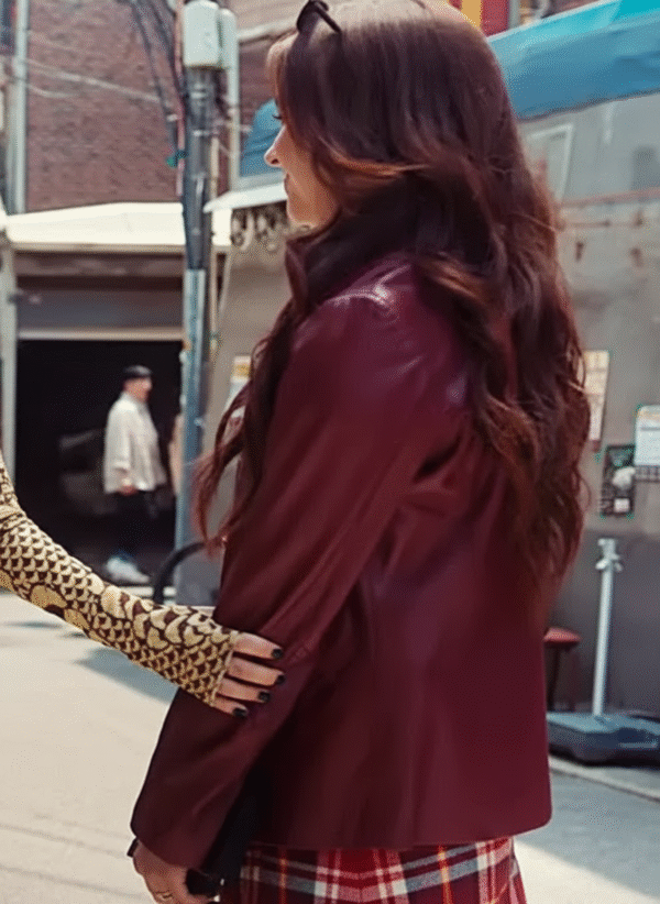 XO Kitty Season 2 Anna Cathcart Leather Blazer - Image 2