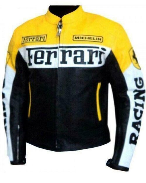 Ferrari Leather Motorcycle Jacket