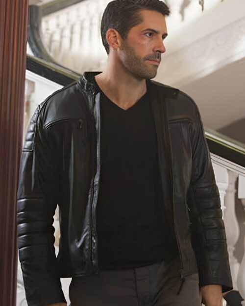 Accident Man Mike Fallon Black Leather Jacket