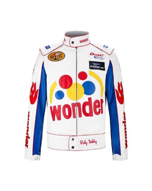 Talladega Nights Inspired Leather Biker Jacket and Halloween Costume Jacket