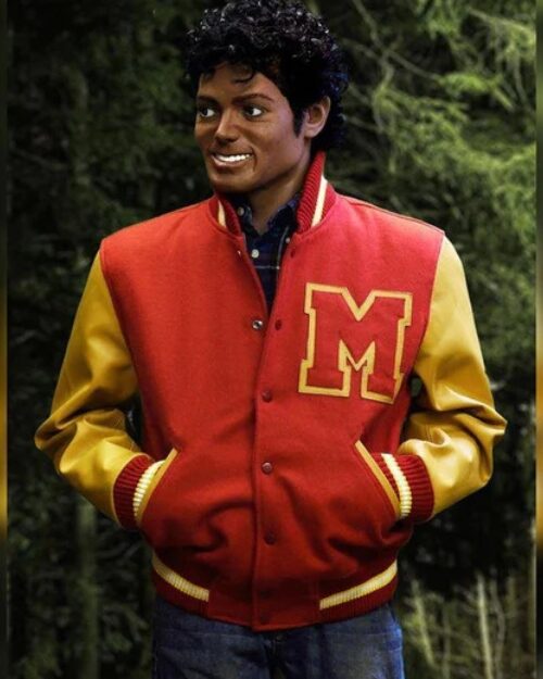 MJ Iconic M Varsity Real Leather Jacket