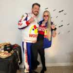 Talladega Nights Inspired Leather Biker Jacket and Halloween Costume Jacket