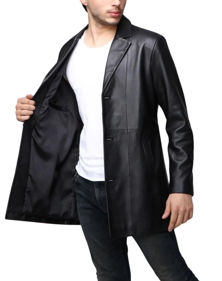 Men_sEspirituBlackLeatherTrenchCoatSide