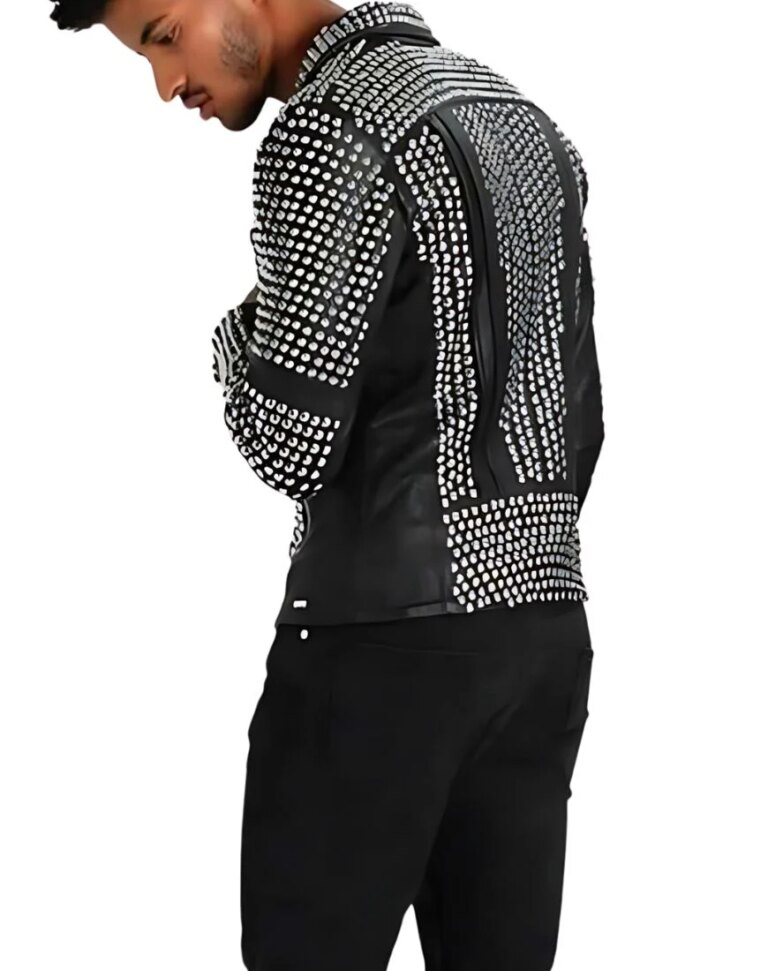 Men_sKnightBlackStuddedBikerLeatherJacketback