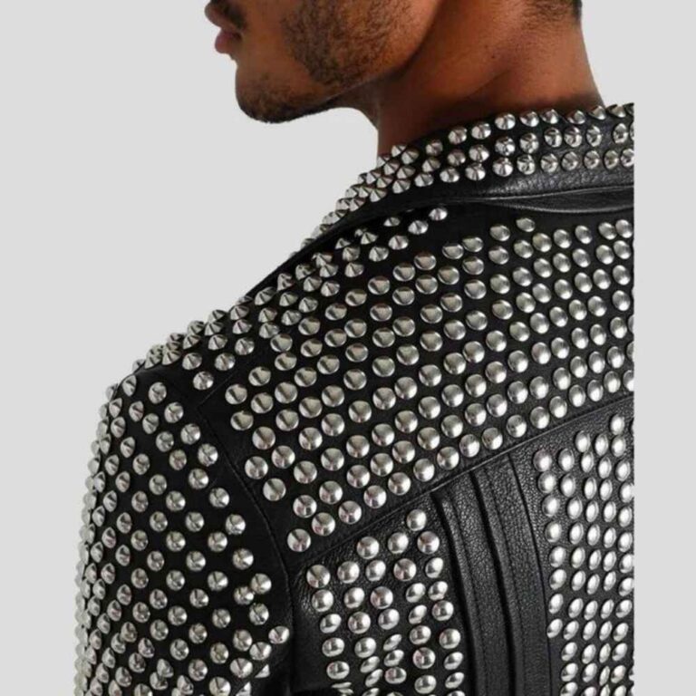 Men_sKnightBlackStuddedBikerLeatherJacketback2