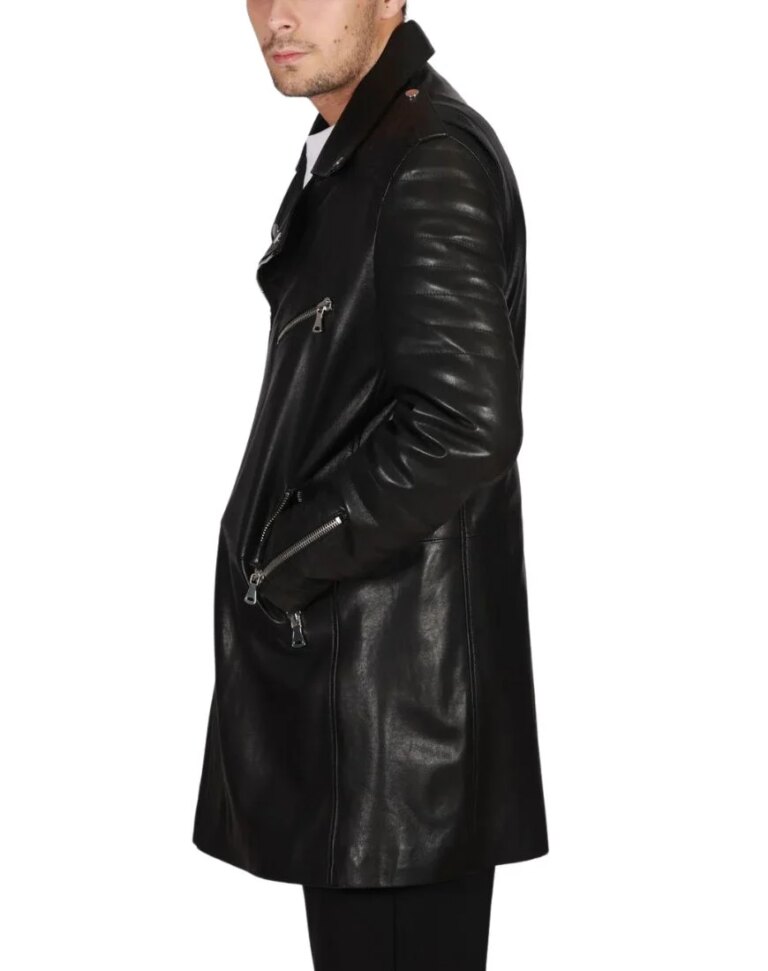 Men_sUnicoBlackLeatherTrenchCoatside
