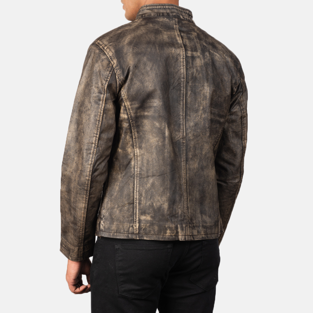 Mens Alex Distressed Brown Leather Biker Jacket5991-8-1568631124508