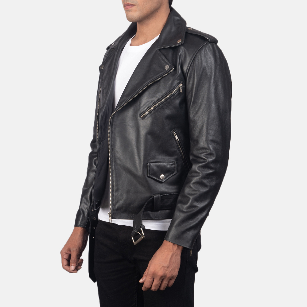 Mens Allaric Alley Black Leather Biker Jacket4701-3-1557196869218