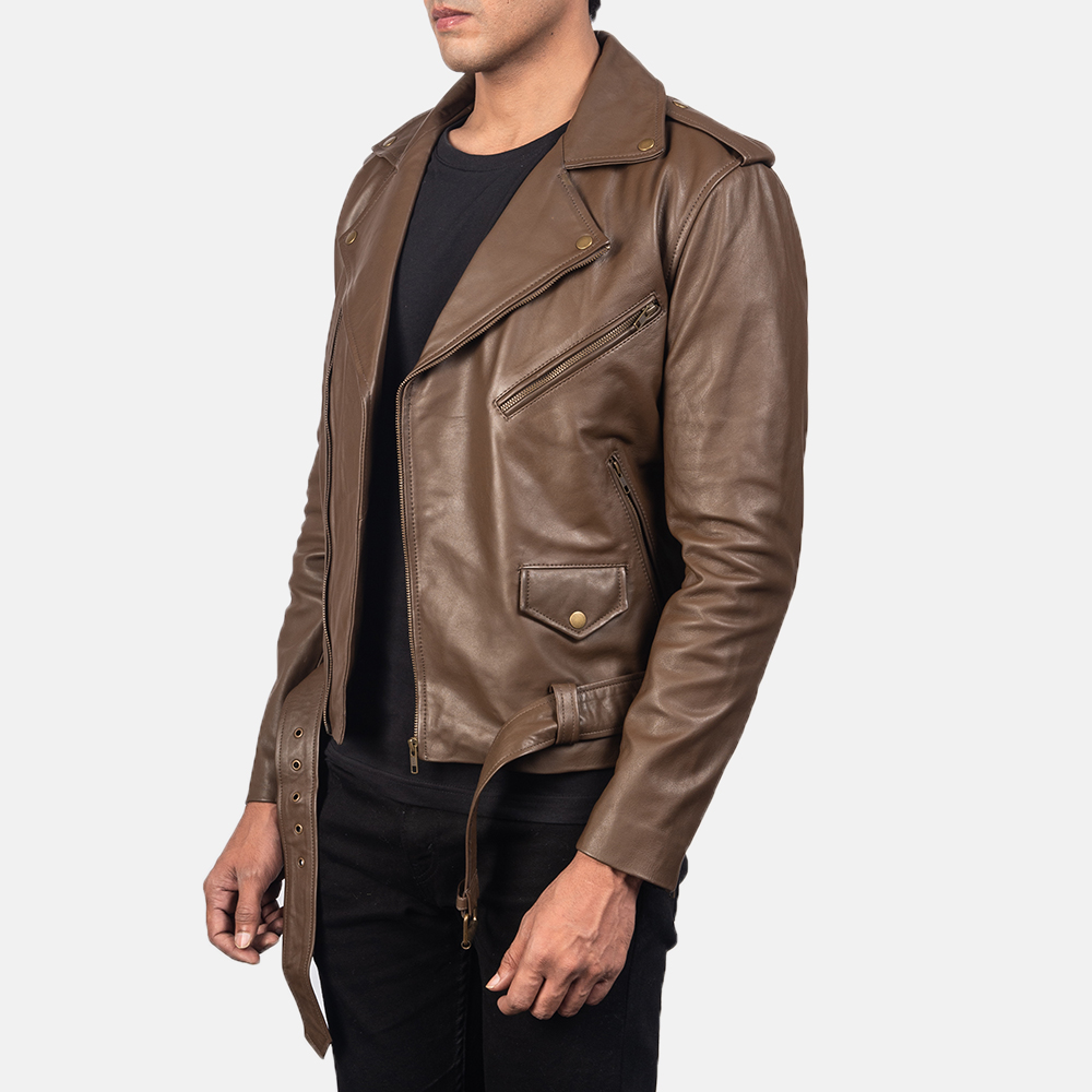 Mens Allaric Alley Mocha Leather Biker Jacket4501-3-1557044117225