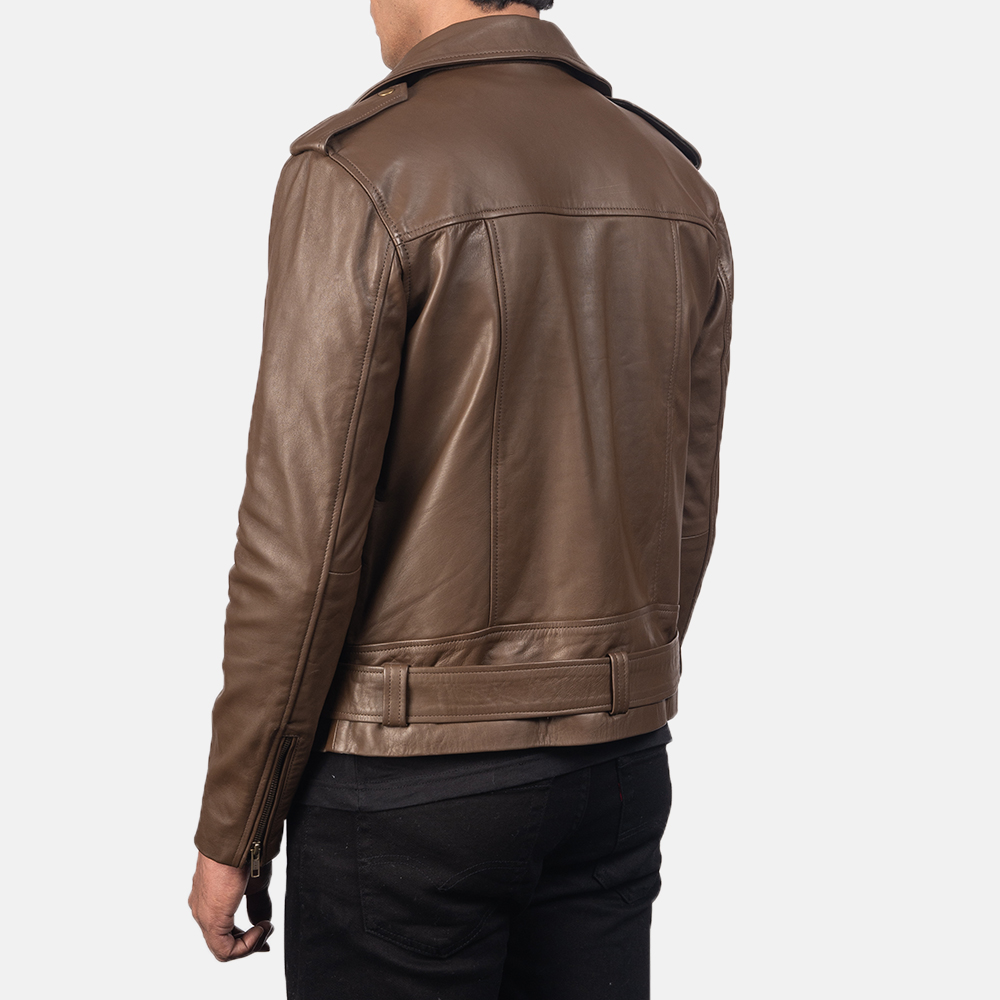 Mens Allaric Alley Mocha Leather Biker Jacket4502-9-1557044149938