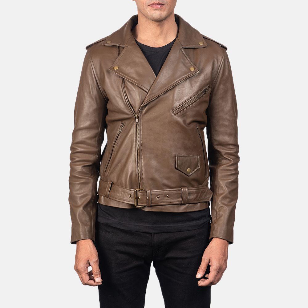 Mens Allaric Alley Mocha Leather Biker Jacket4503-5-1557198240345