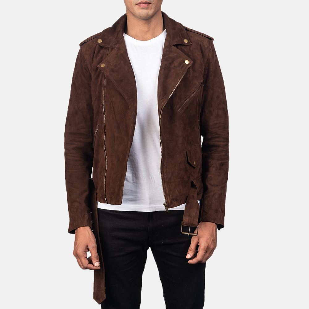 Mens Allaric Alley Mocha Suede Biker Jacket4687-4-1557046912052