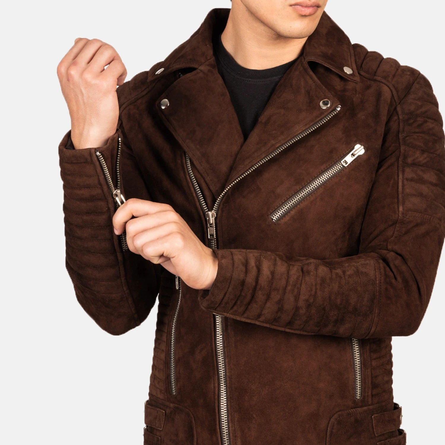 Mens Armand Mocha Suede Biker Jacket Close-Up-9-1720094990143.webp