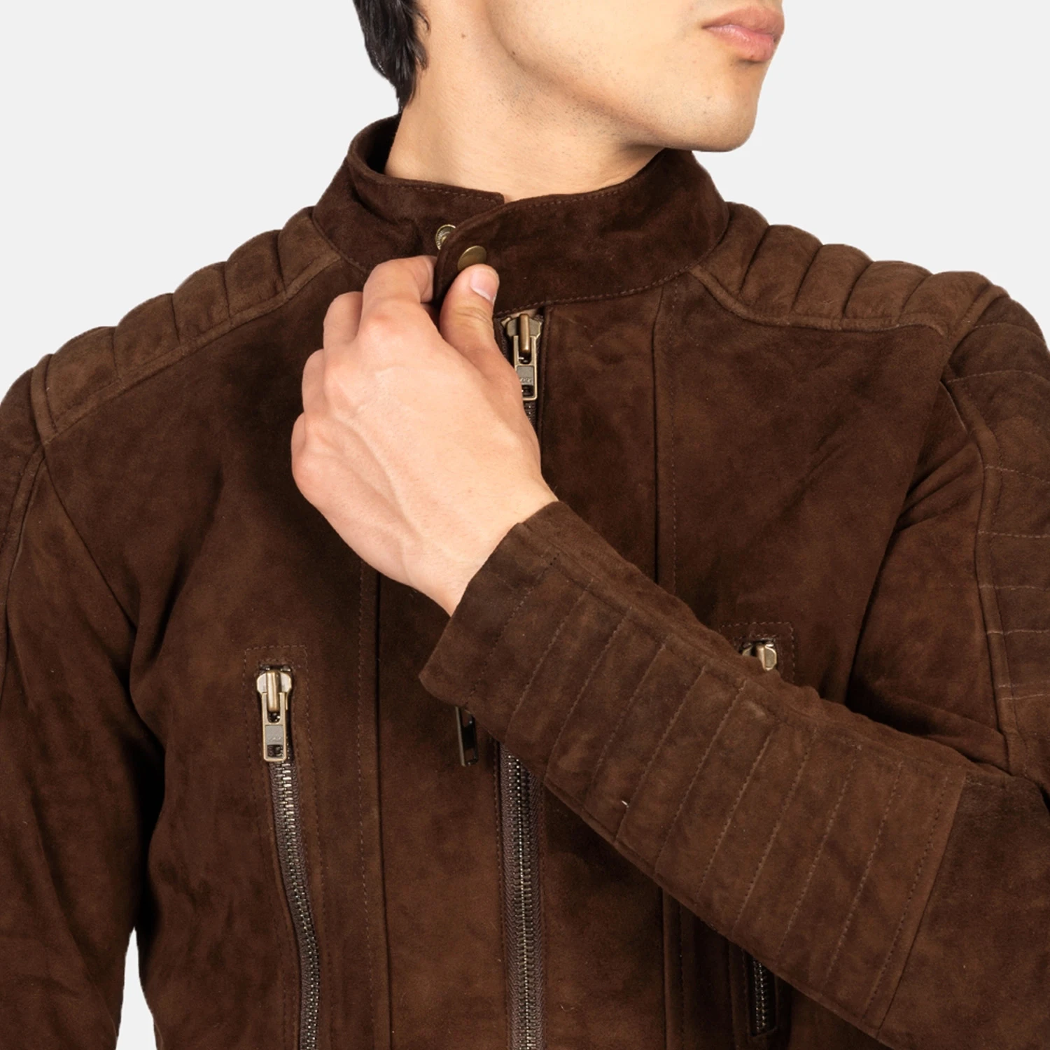 Mens Damian Mocha Suede Biker Jacket Close-Up-9-1720090526666.webp