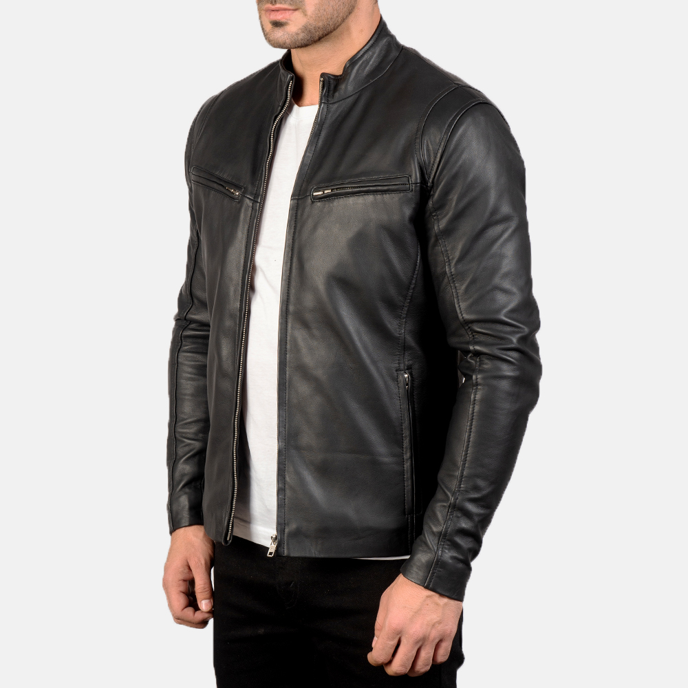 Mens Ionic Black Leather Jacket8076-3-1577697214741