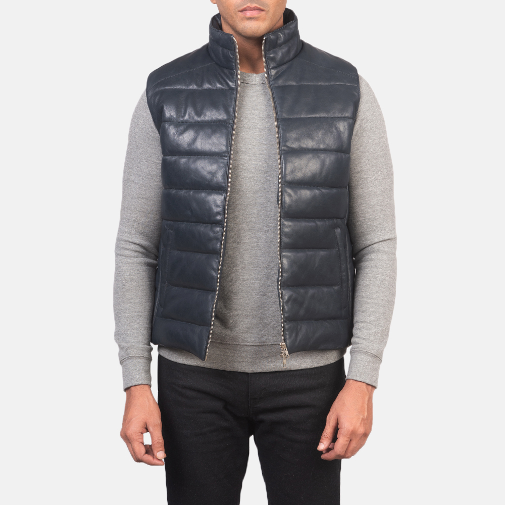 Mens Reeves Blue Leather Puffer Vest_3862-4-1618227025226