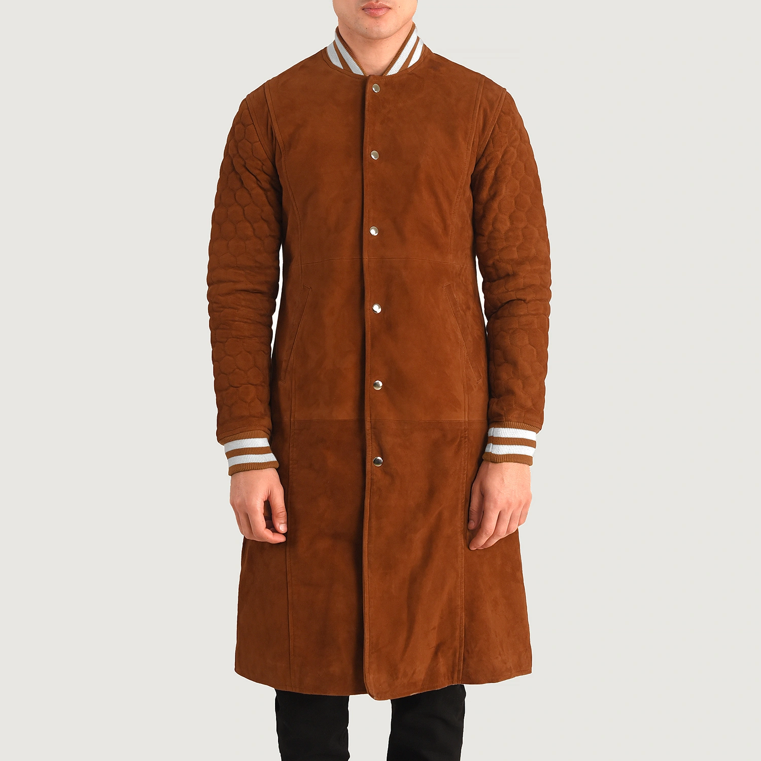 Mens Wilde Brown Suede Varsity Coat Close Front-5-1704186180763.webp