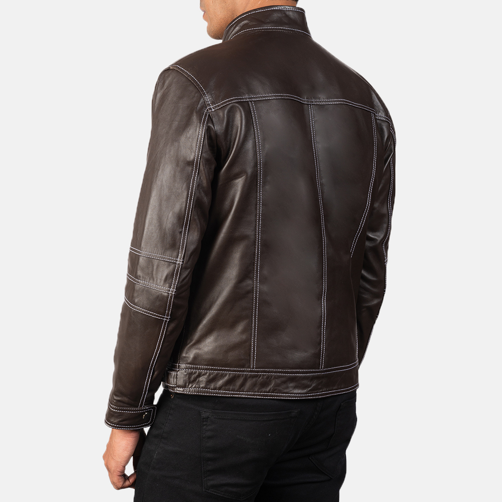 Mens Youngster Brown Leather Biker Jacket6342-8-1569236884785