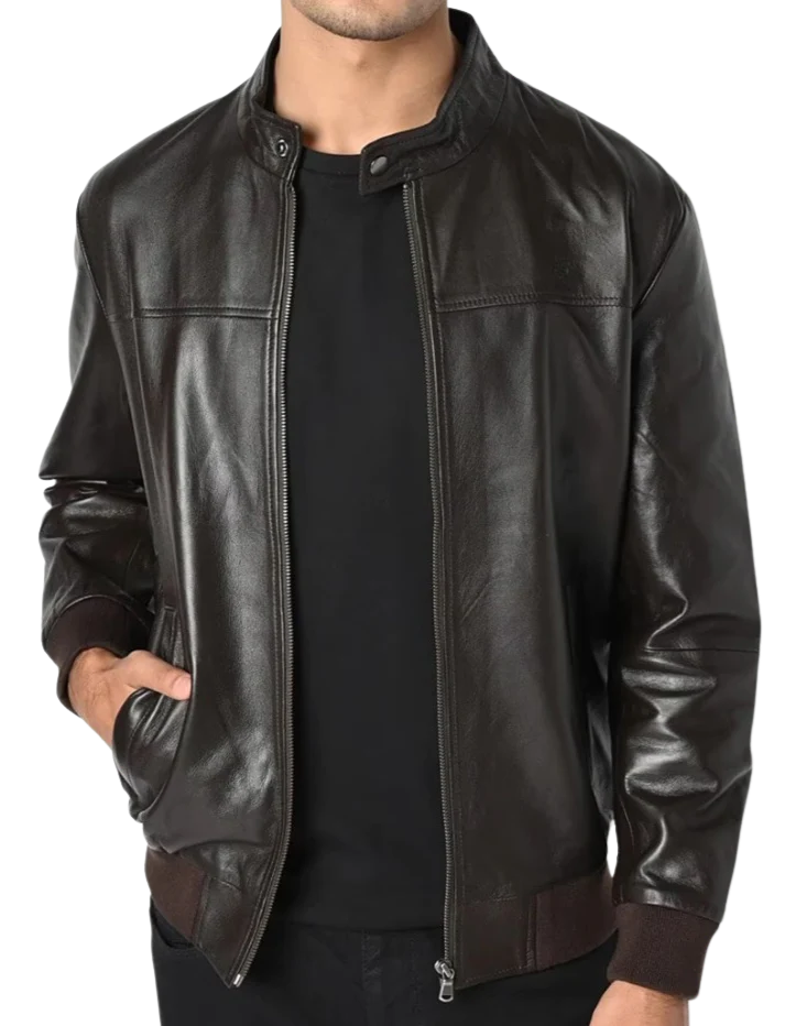 Pioneer-Brown-Leather-Bomber-Jacket