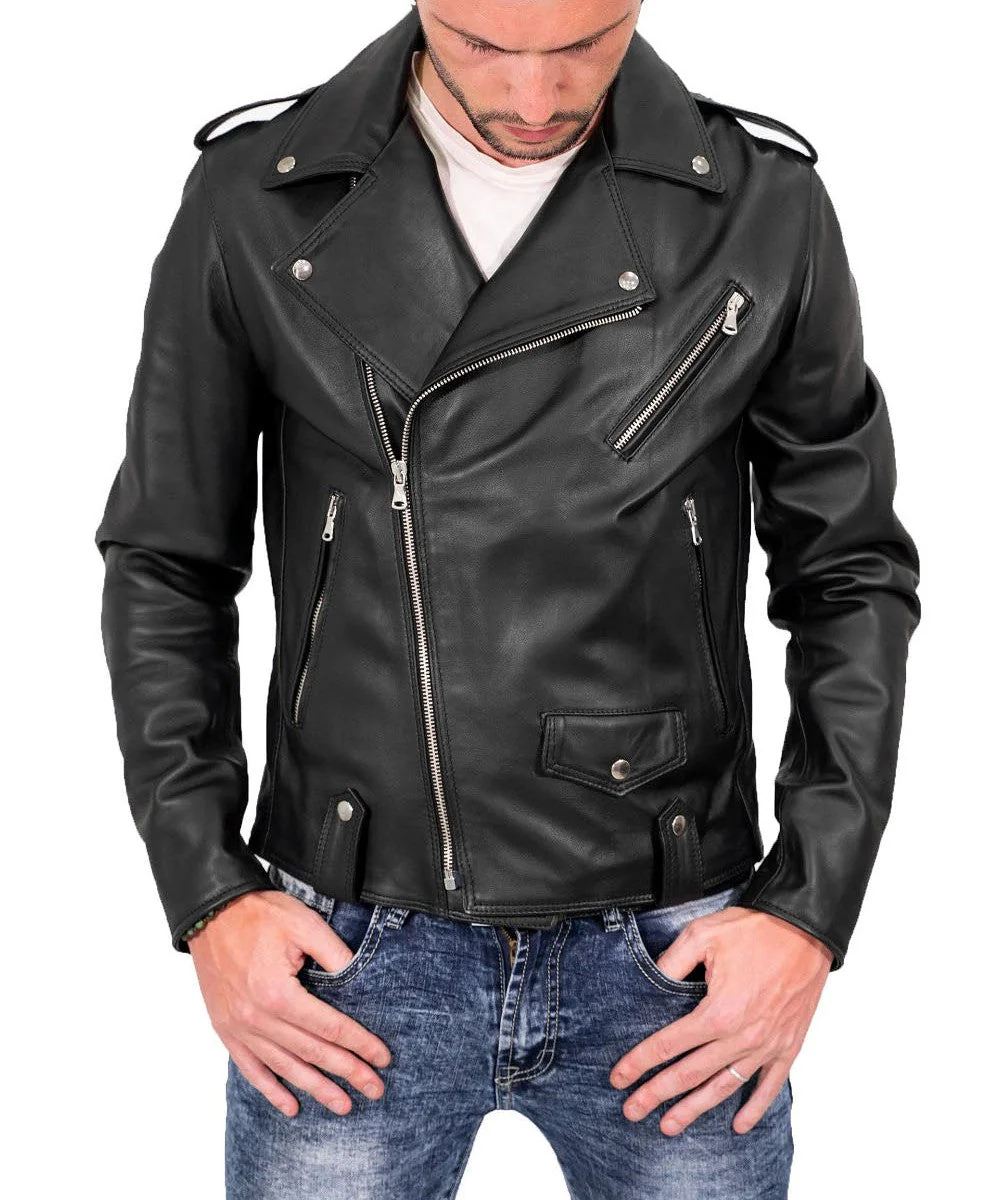 Striker-Black-Leather-Biker-Jacket