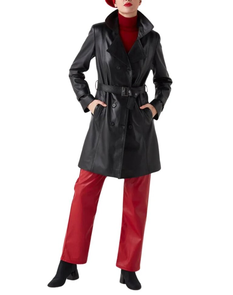 Women_sLuneBlackLeatherTrenchCoatfront