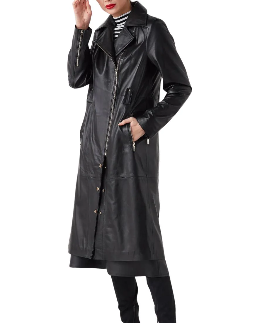 Women_sMystereBlackLeatherTrenchCoatfront1